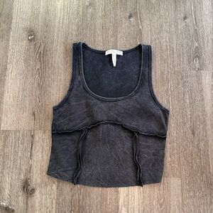Free People Charcoal Crop Top